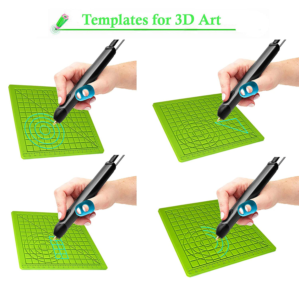Silicone Pad 3d Printing Pen Stencil Pen Pad Large Pad 1 - Temu
