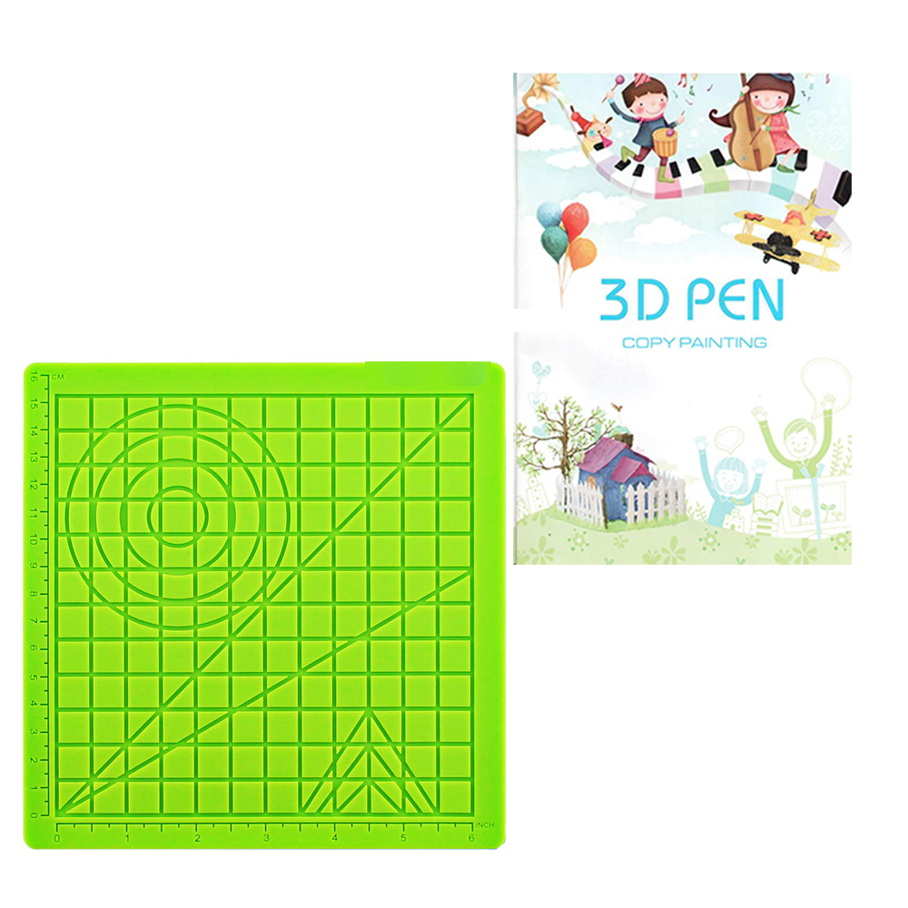3D Pen Mat & 3d Stencil Book & A Transp Plastic Plate – New