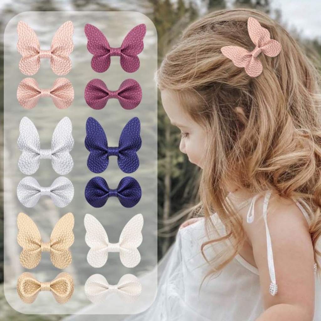 12 Pcs Girls Hair Bows Clips