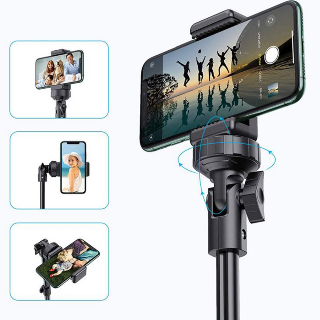 62 Phone Tripod & Selfie Stick, Extendable Cell Phone Tripod